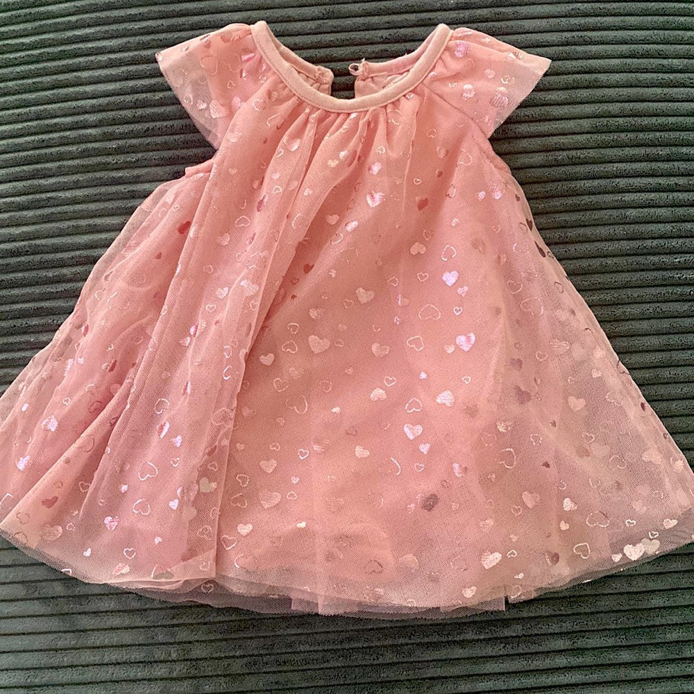 Sparkling pink baby girl dress